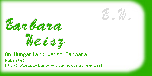 barbara weisz business card